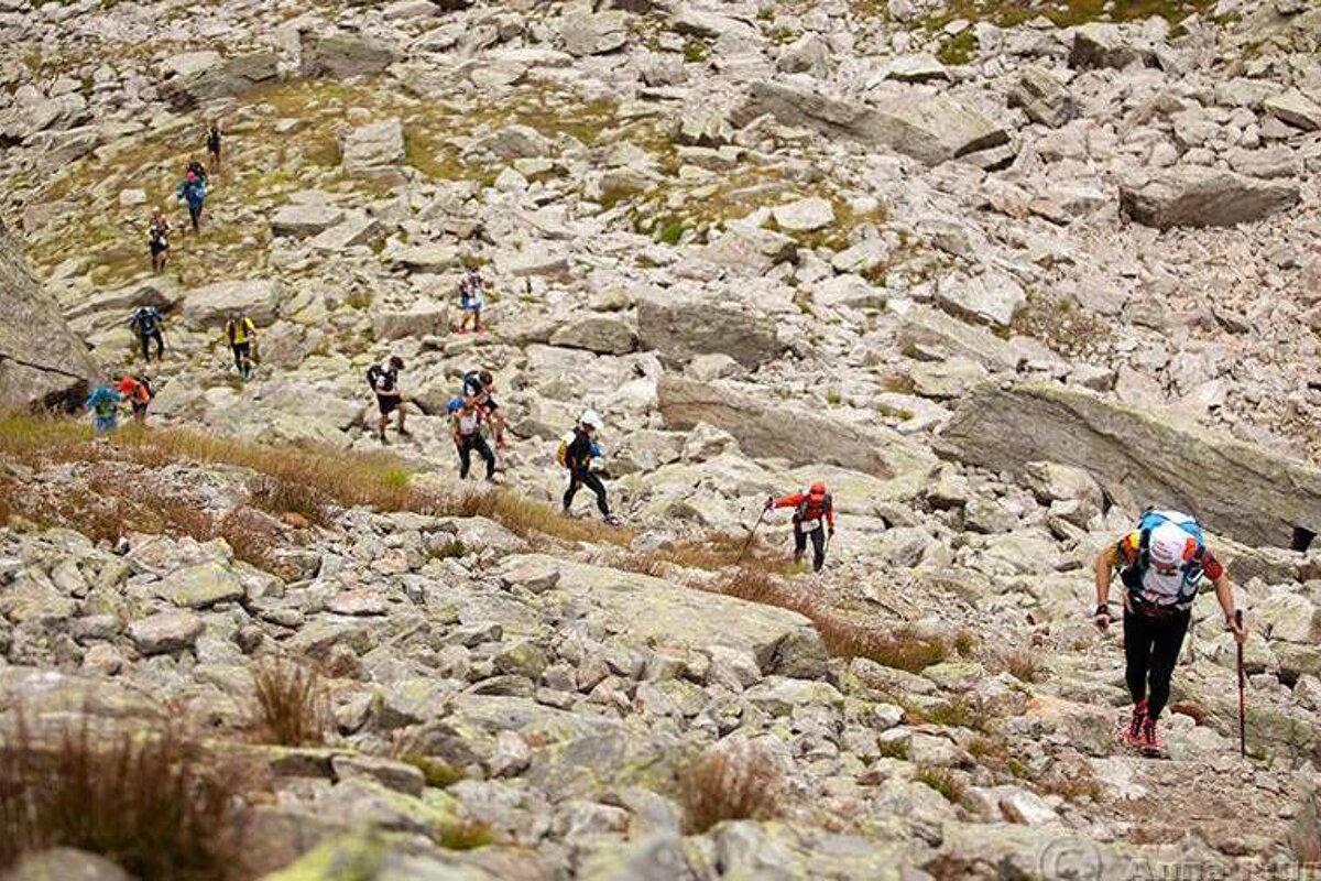 trail runner in the back country