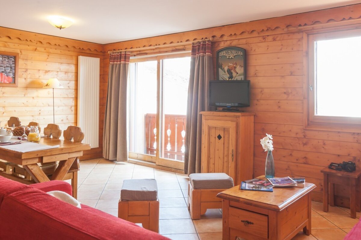 2 bed apartments - Les Alpages de Reberty Premium, Les Menuires living room
