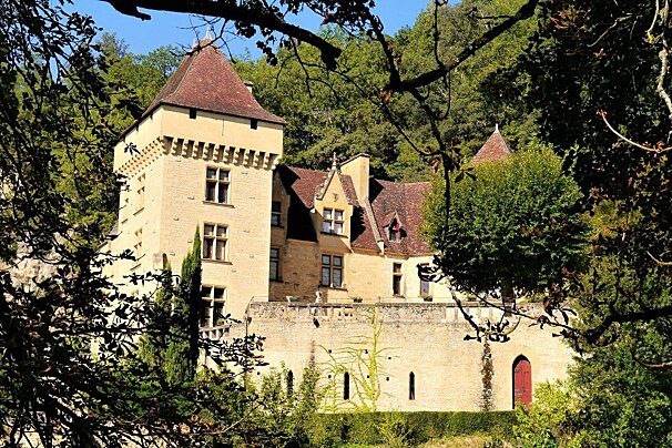 looking at the exterior of the chateau