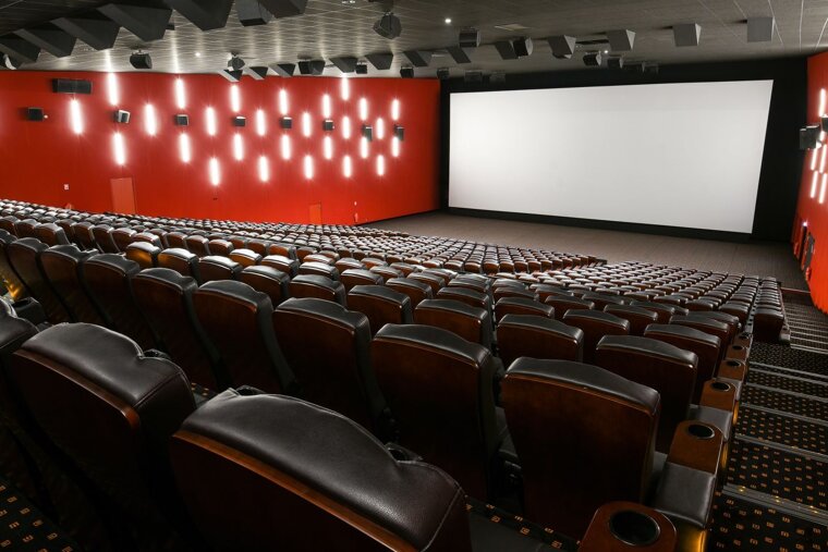 inside the Megarama cinema in Courchevel