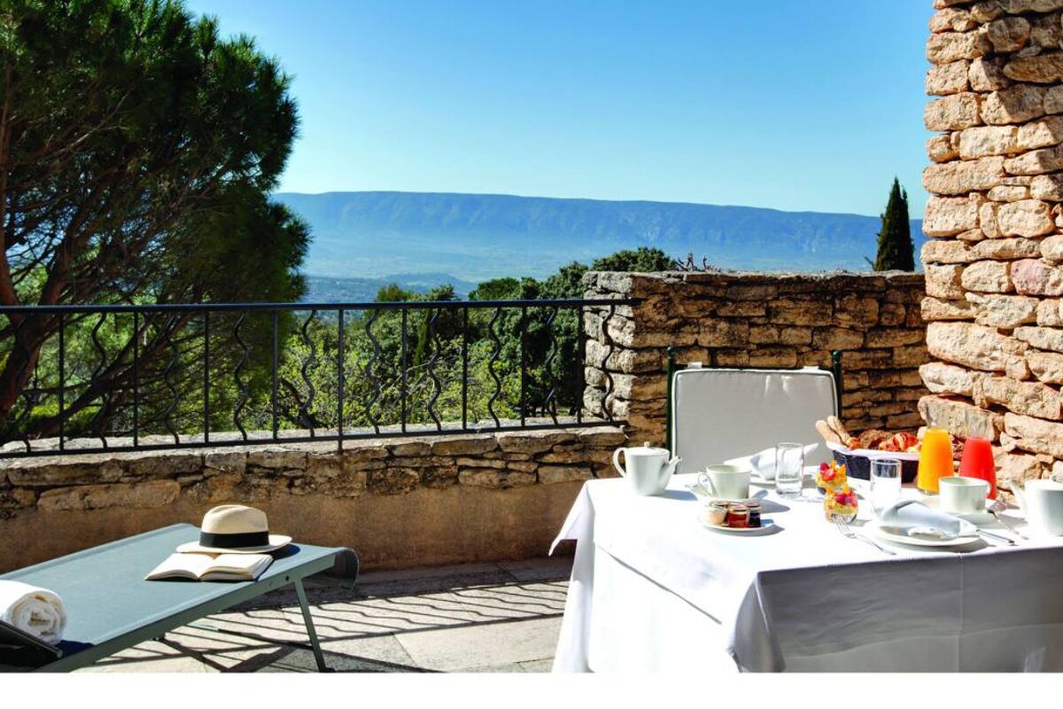 Les Bories Spa Hotel, Gordes terrace