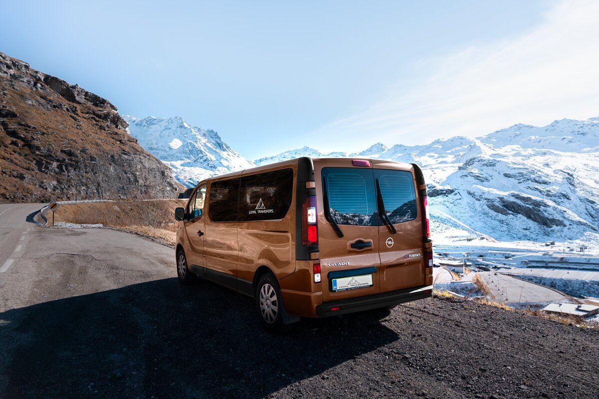 A van with the word opel on the back