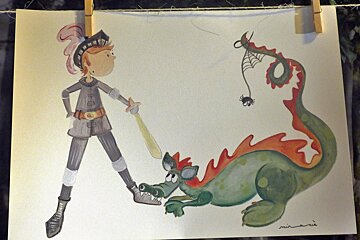 a piece of art by a local artist in valldemossa