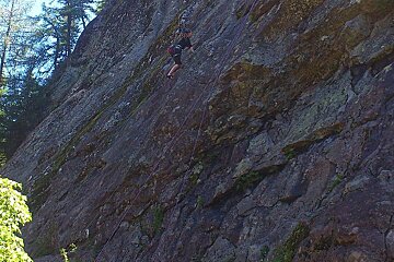 An image of a rock climber in vallorcine chamonix mont Blanc