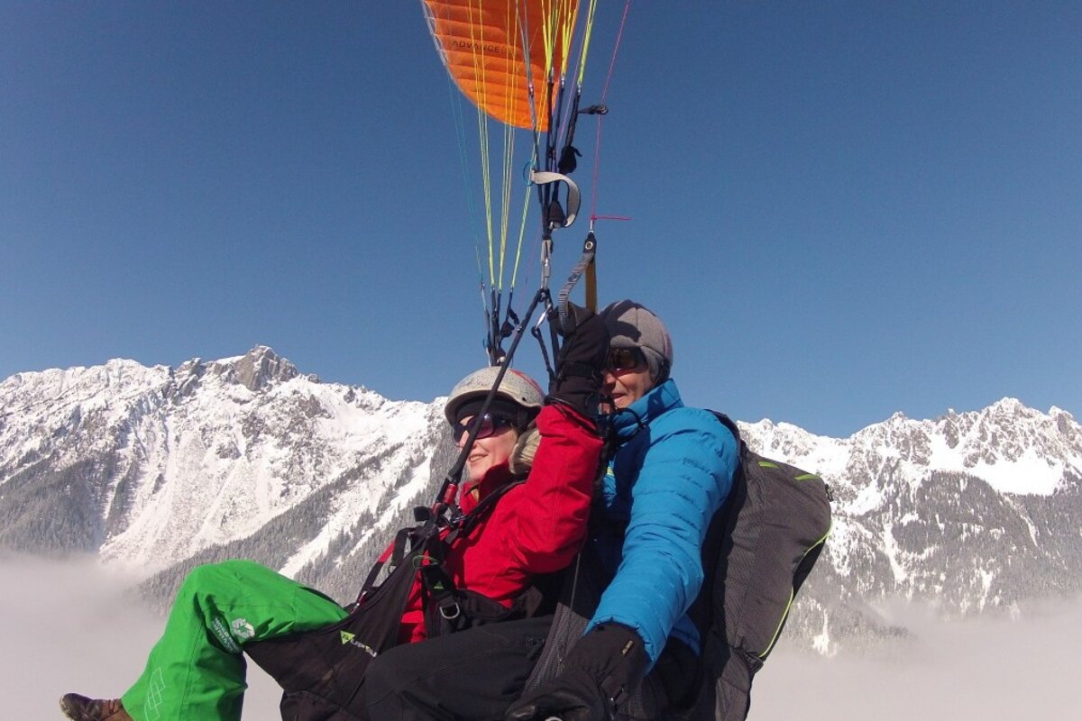 Winter Paragliding in Chamonix