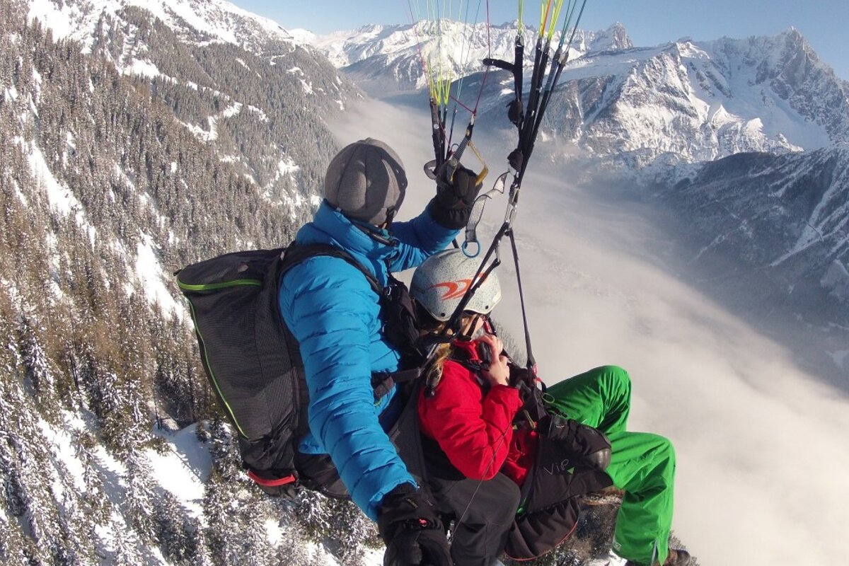 Winter Paragliding in Chamonix