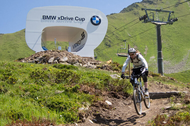 graham pinkerton riding a new mountain bike trail