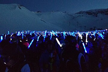 world record torchlit descent