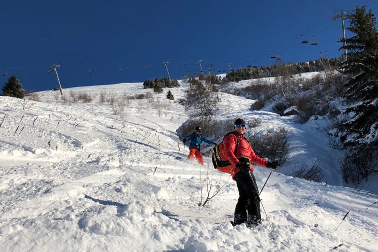 Fresh snow followed by sun in Les Deux Alpes