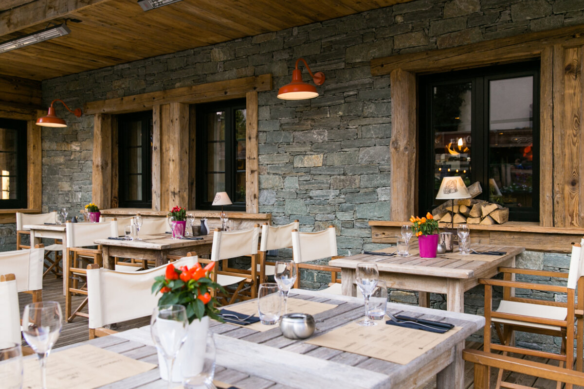 La Bisktacha Restaurant, Les Gets restaurant terrasse