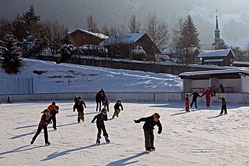 Outdoor Ice Skating in Les Houches