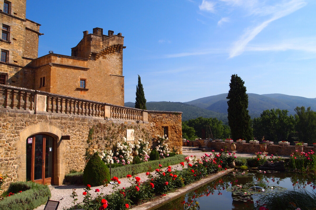 the terraces at a chateau