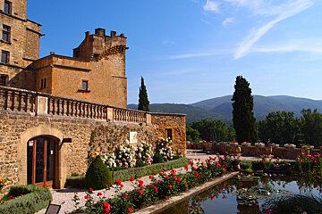 the terraces at a chateau