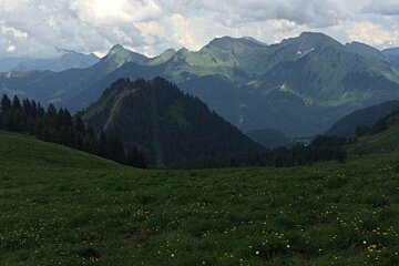 summer mountain views near morzine