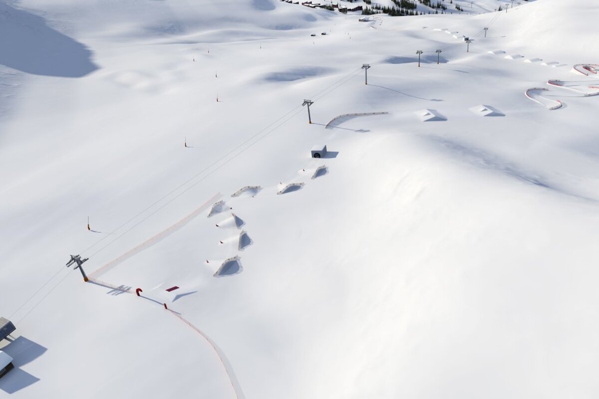 an artists impression of a new ski zone