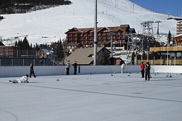 people Curling on the ice rink