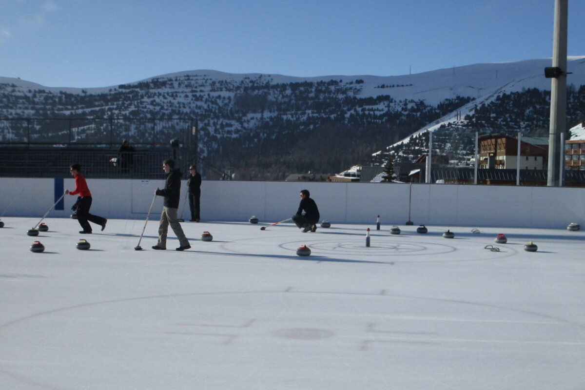 people Curling on the ice rink