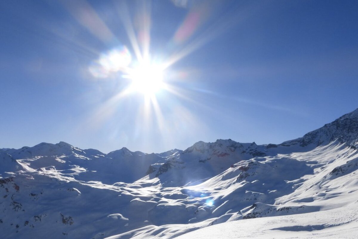 sunshine over the mountains