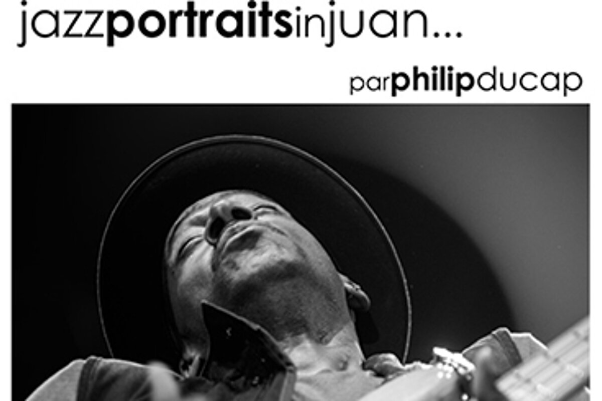 a poster for a photo exhibition in juna les pins