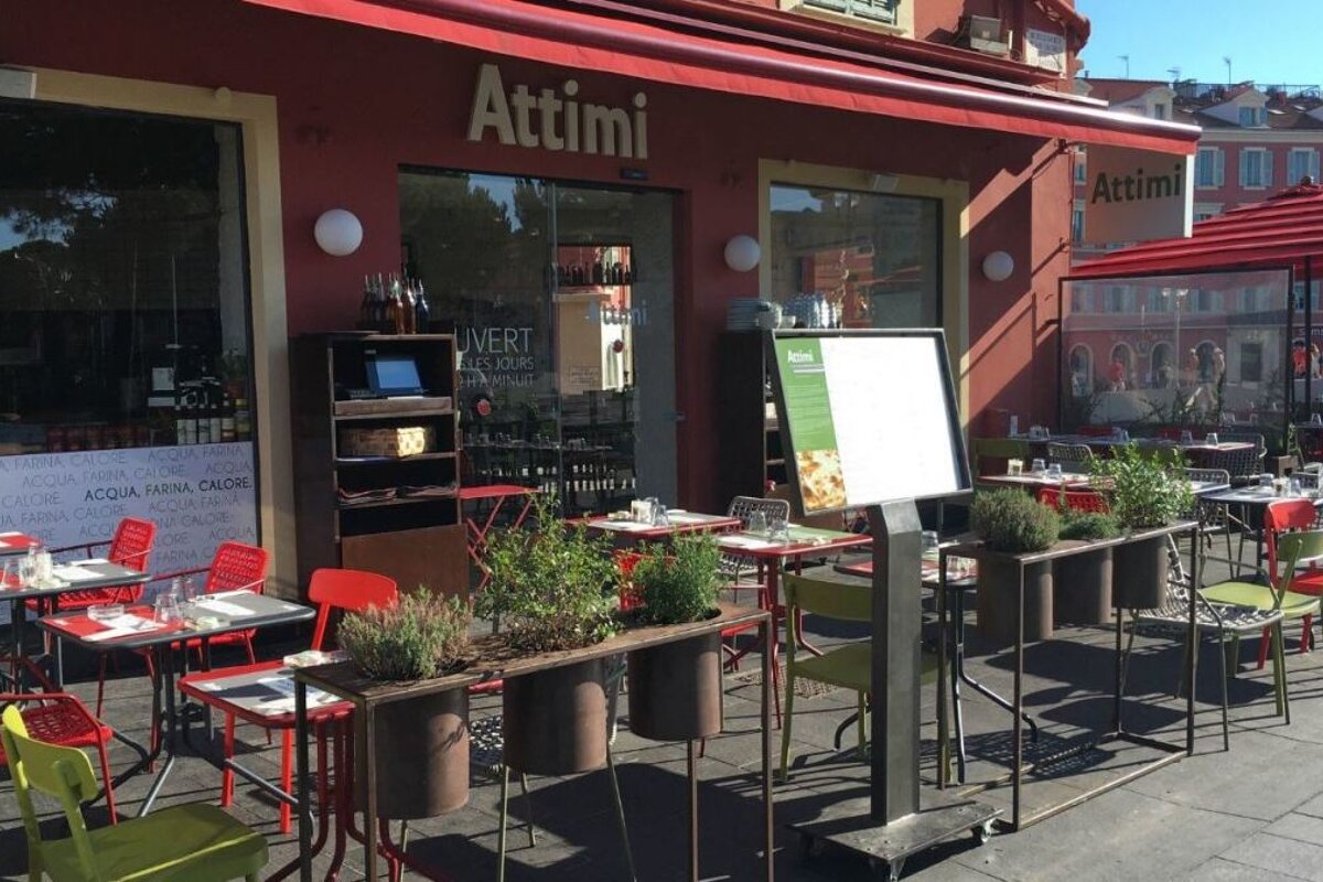 Attimi Restaurant, Nice Centre restaurant terrasse