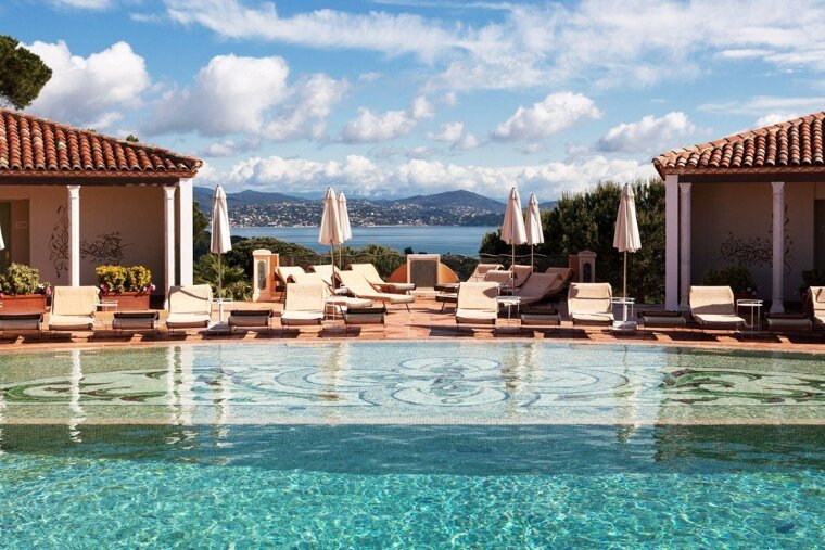 Chateau de la Messardiere Spa Hotel, Saint Tropez outdoor swimming pool