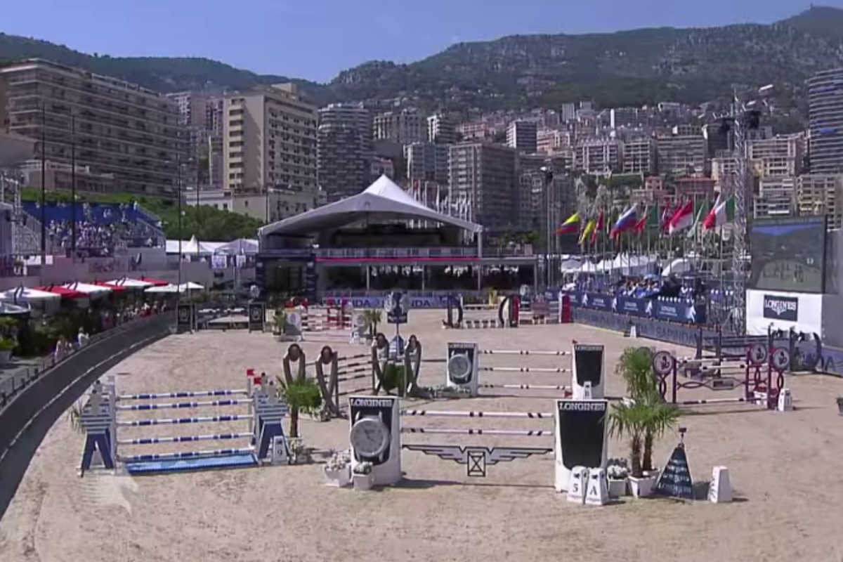 show jumping arena in the town of Monaco