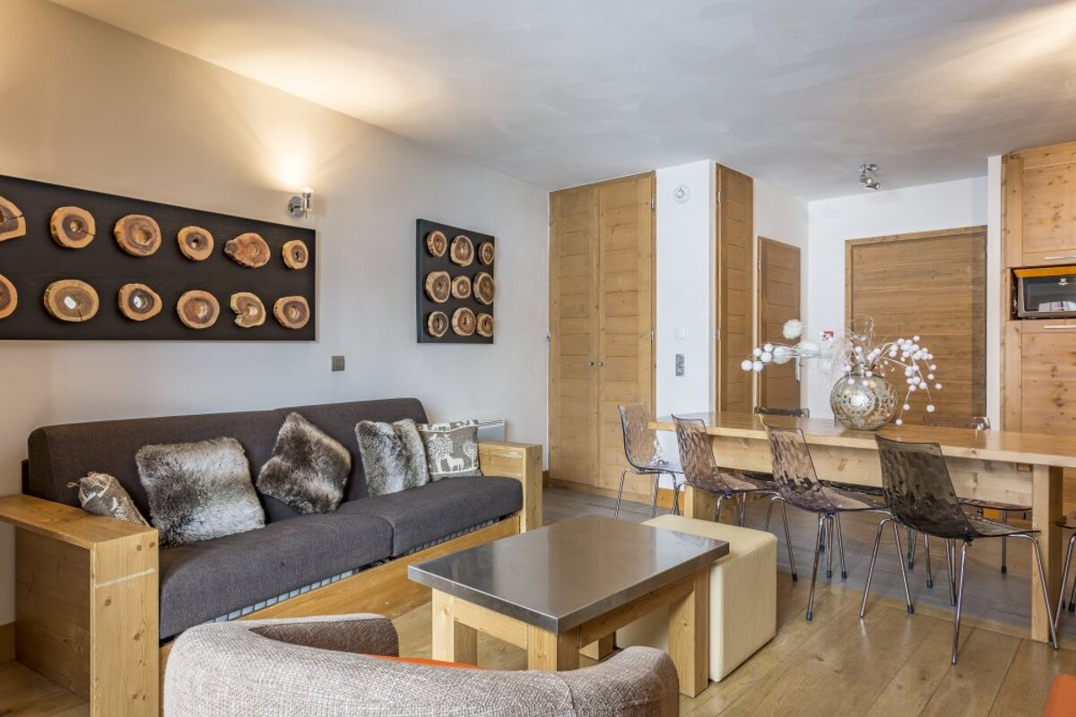 Santa Terra 80m2 8 person Apartment, Tignes - Les Brevieres living-room