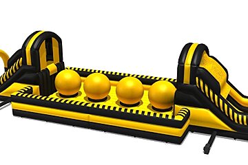 an inflatable obstacle course