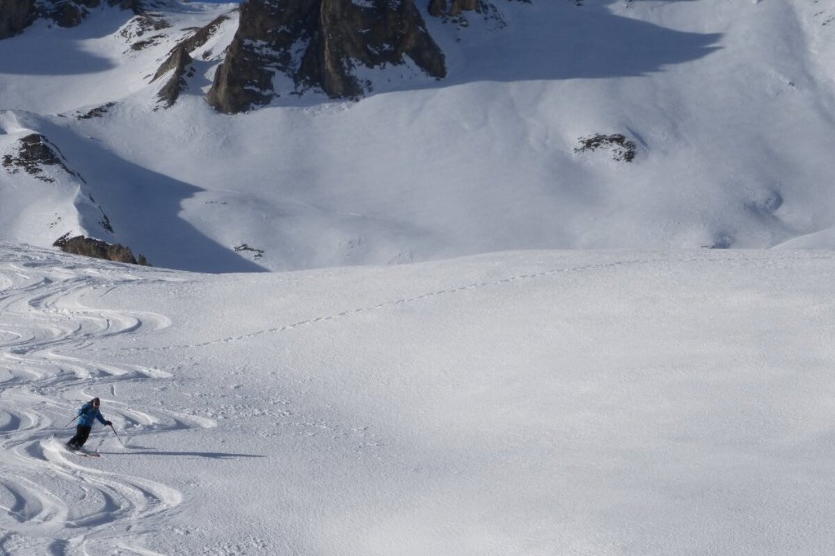 skiing in tignes