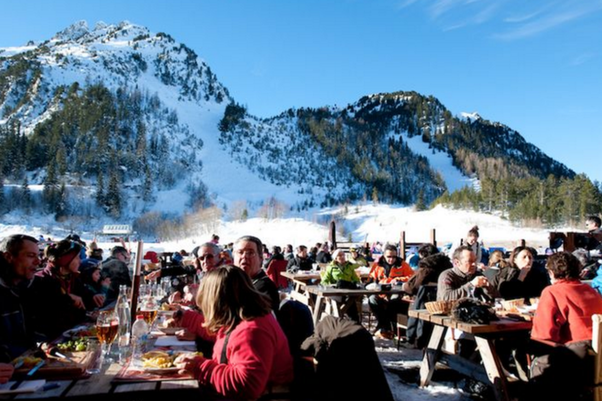 Chalet Pre Saint Esprit Restaurant, Les Arcs 1950 restaurant terrasse