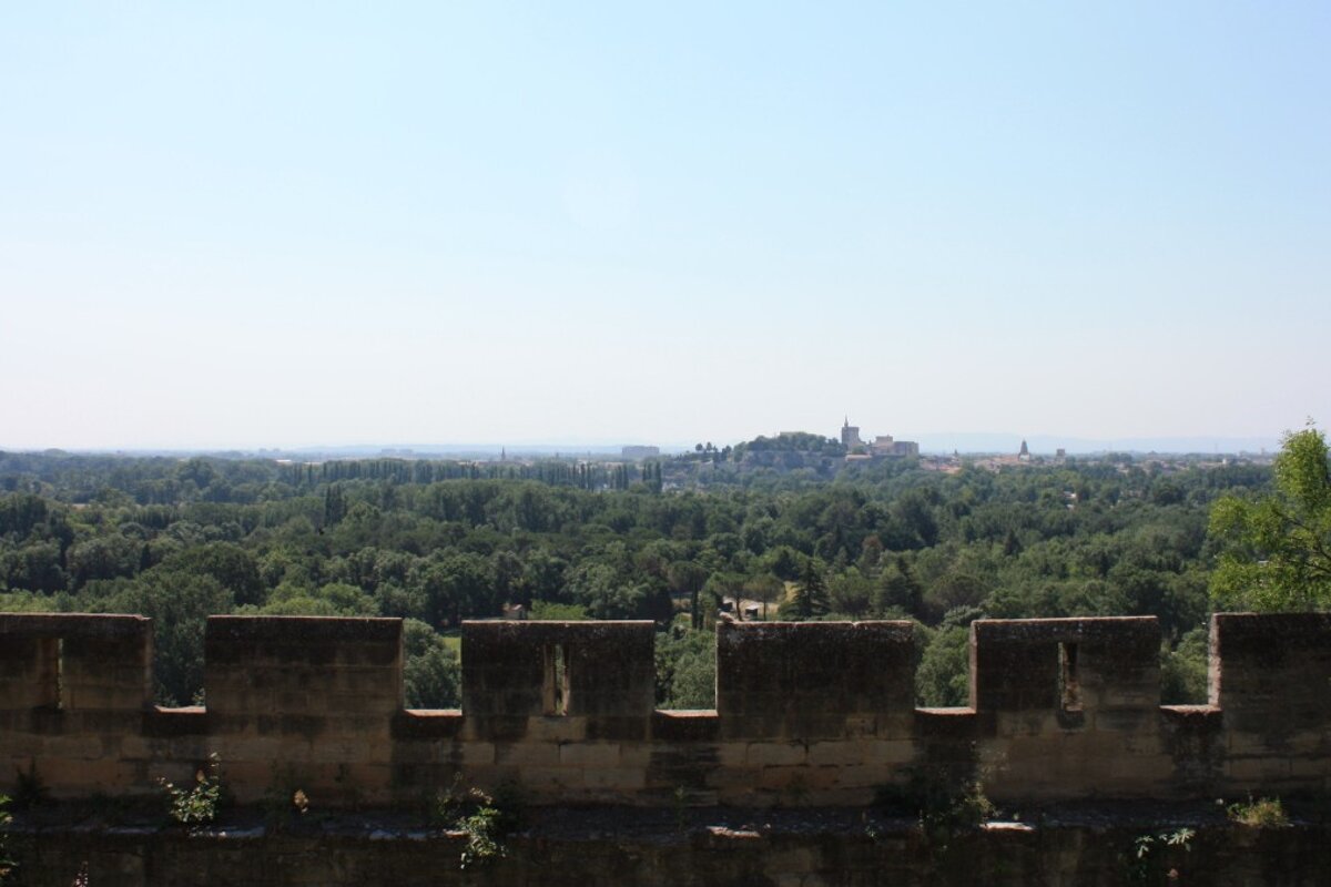 a view from the ramparts at a fortress in provence