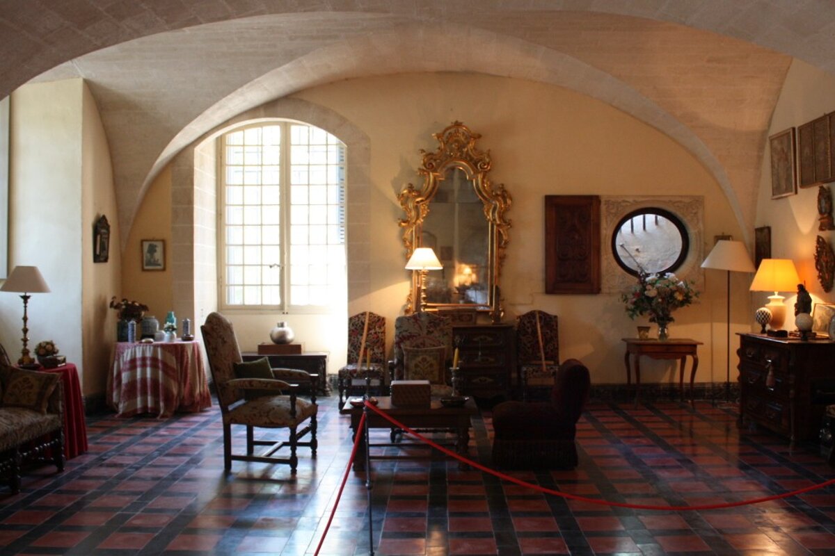 inside an abbey near avignon