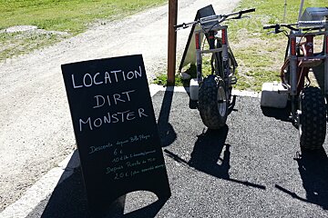 a couple of mountain bikes in la plagne