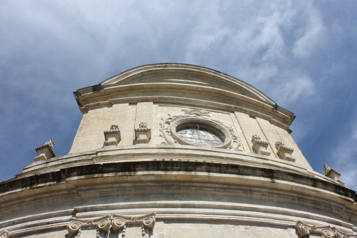 the top of a church in Uzes provence