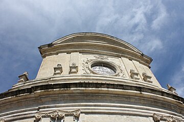 the top of a church in Uzes provence