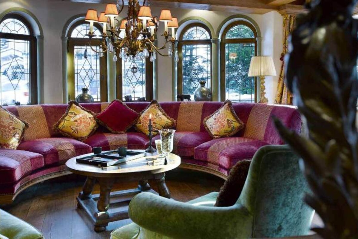 Les Airelles Hotel, Courchevel lounge room
