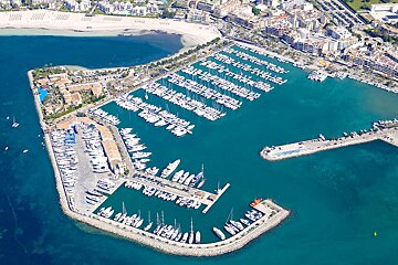 an aerail shot of port de Alcudiamar Marina, Port d'Alcudia