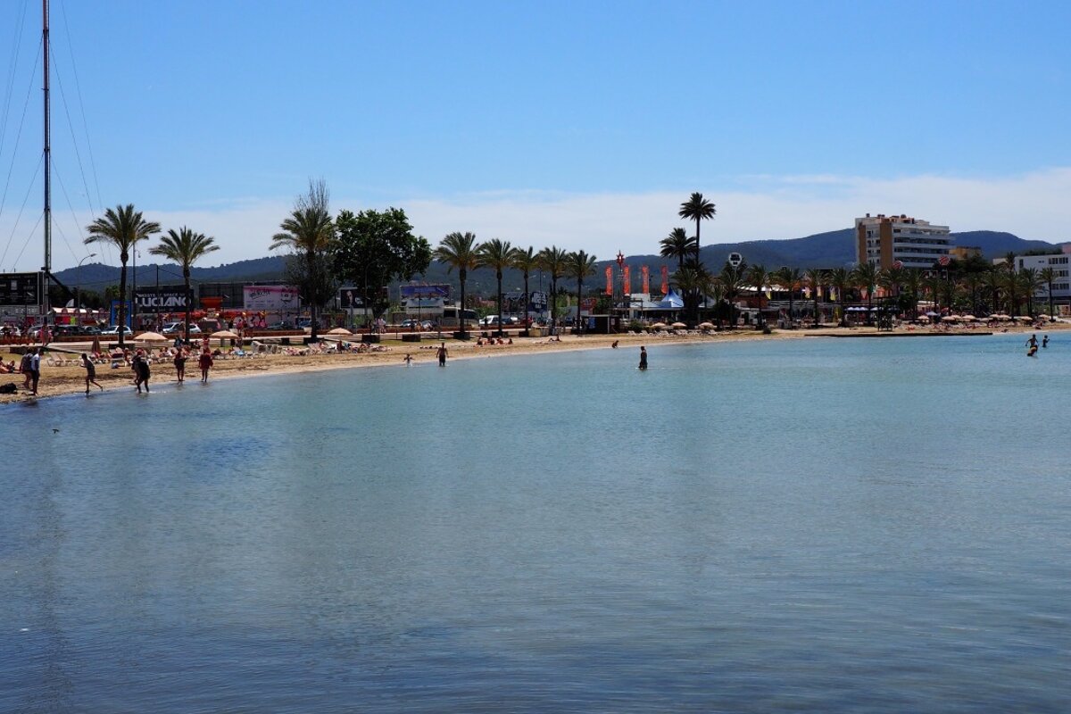 A view over S'Arenal San An's 'city beach' ibiza