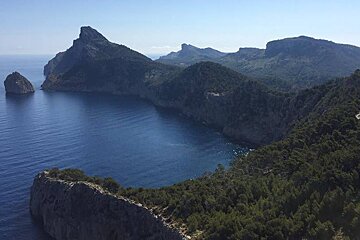 a promontory of land in mallorca jutting into the sea