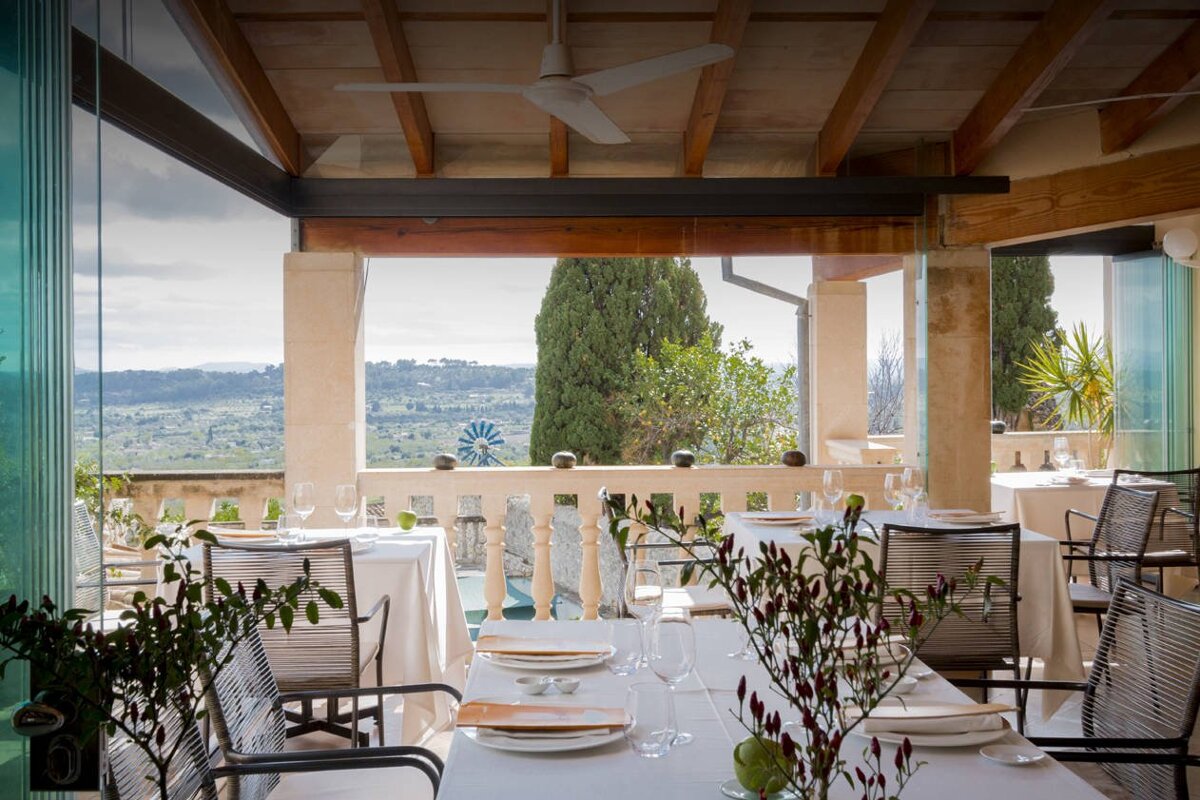 The terrace at Miceli restaurant