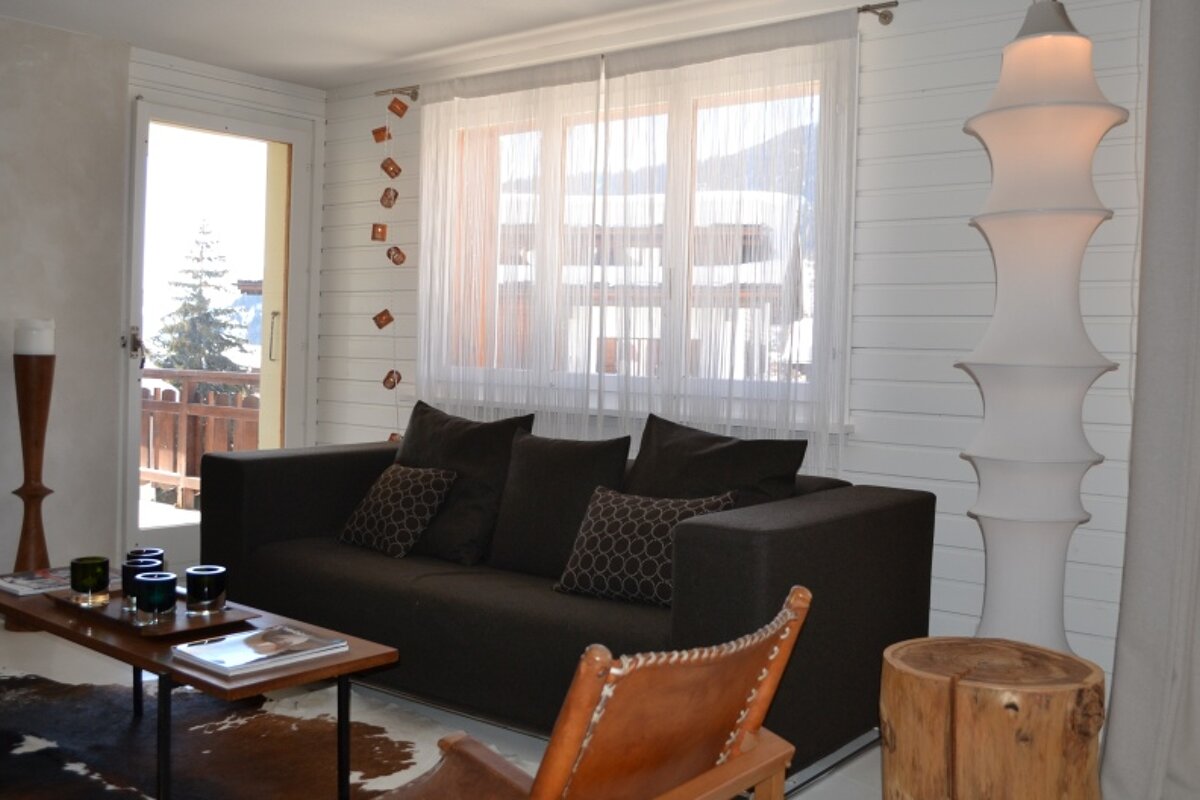 Le Meridien 2A Studio Apartment, Verbier living-room