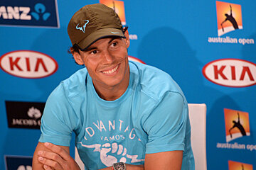 Nadal looking relaxed earlier this year at the Australian Open