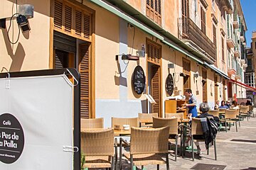 Terrace at Cafe es pes de sa Palla in Palma