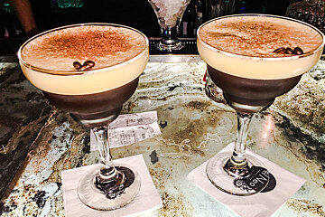 two cocktails at a bar in palma
