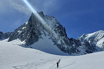 Up on the Vallee Blanche, Chamonix on a sunny day