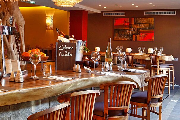 La Cabane de L'Ecailler Restaurant, Cagnes sur Mer interior