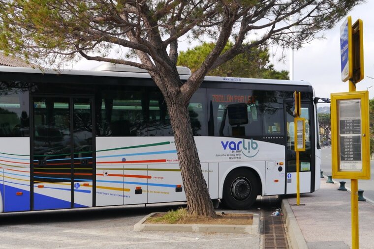 Varlib bus in the bus station in st tropez