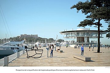 computer generated view of a new yacht club