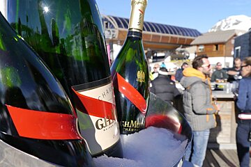 three bottles of champagne