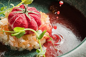 food at Maricel restaurant at Hospes Hotel